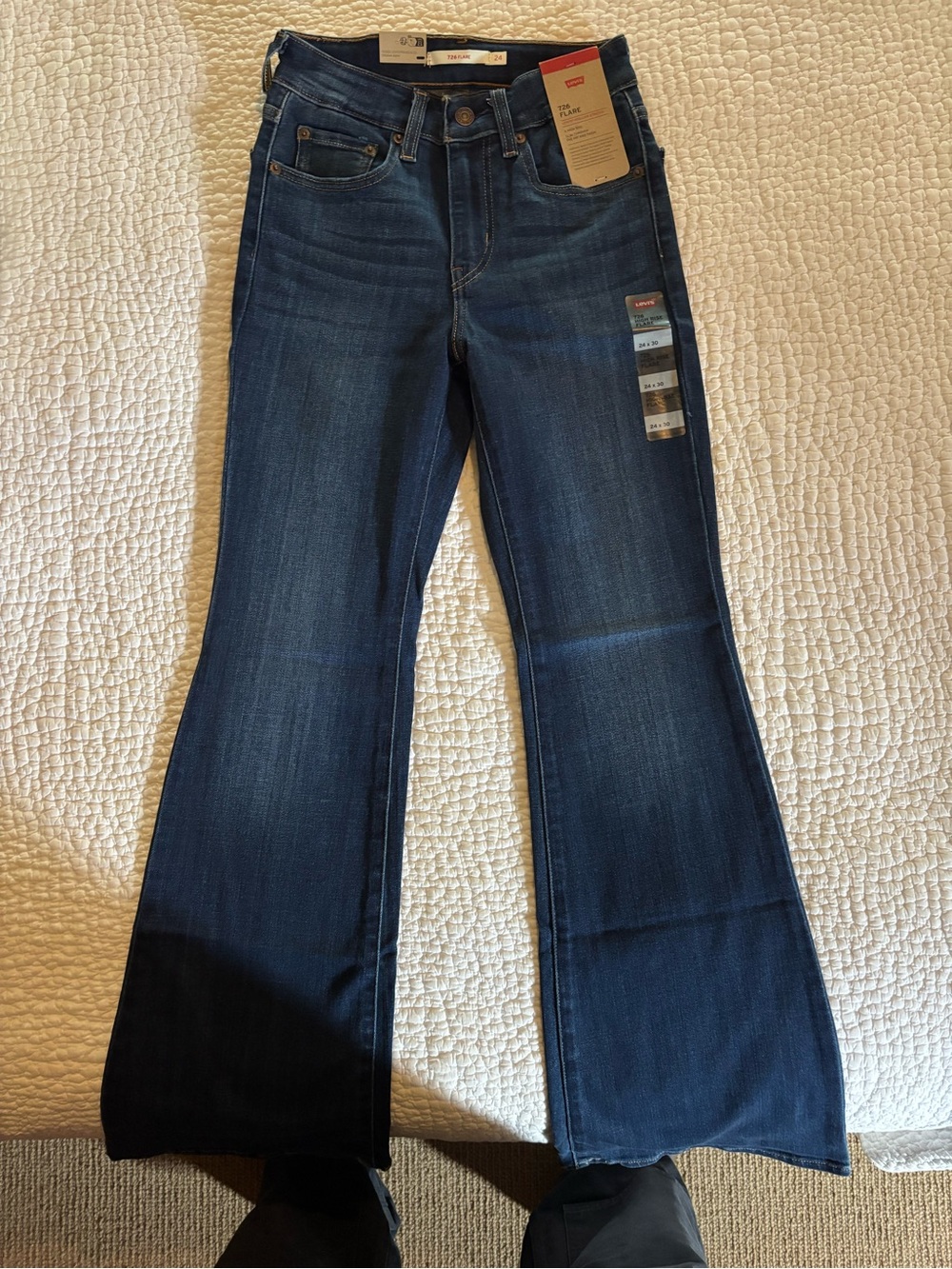 Levi's Women's Dark Blue Wide Leg Flare Jeans